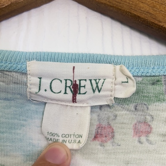 J.Crew - Vintage Palm Tree and Hula Dancer Short Sleeve Tee Shirt Size Large - Picture 8 of 10